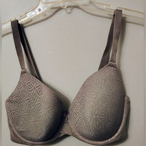 Auden Women's Size 36DDD Gray Bra with Diamond Pattern